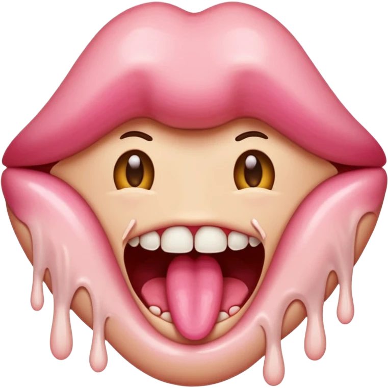 Hungry drooling and saliva dripping out of the mouth emoji