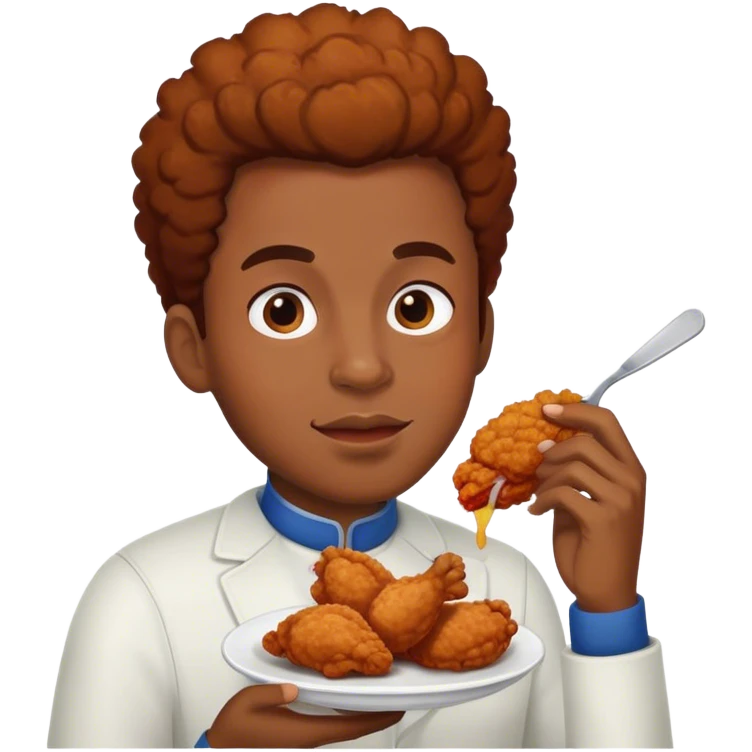 make a black person eating fried chicken emoji