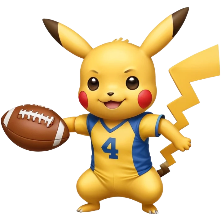 pikachu playing flag football emoji
