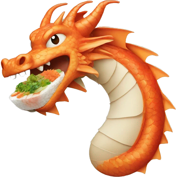 dragon made of sushis emoji