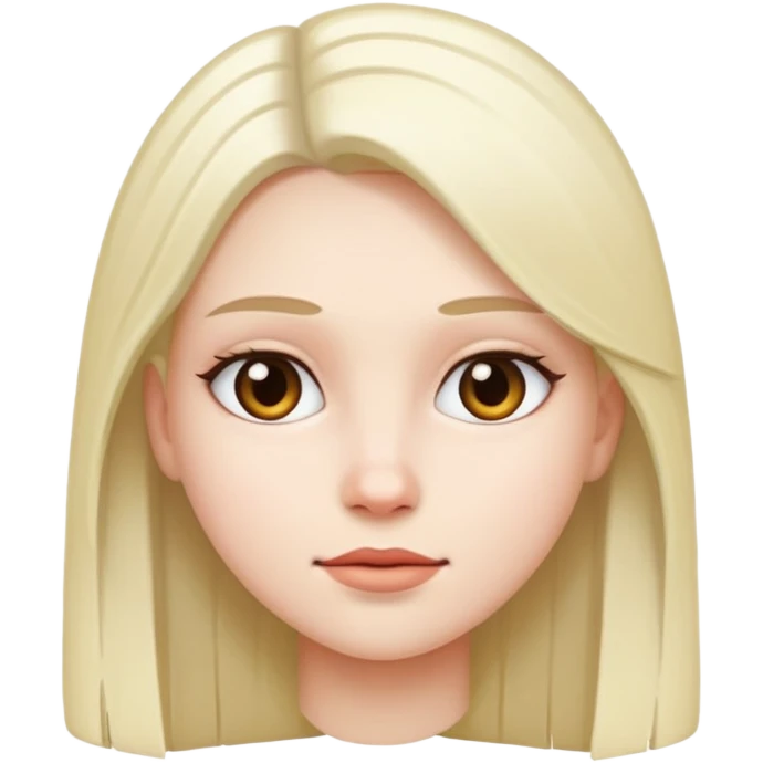 Menina de cabelo liso branca emoji