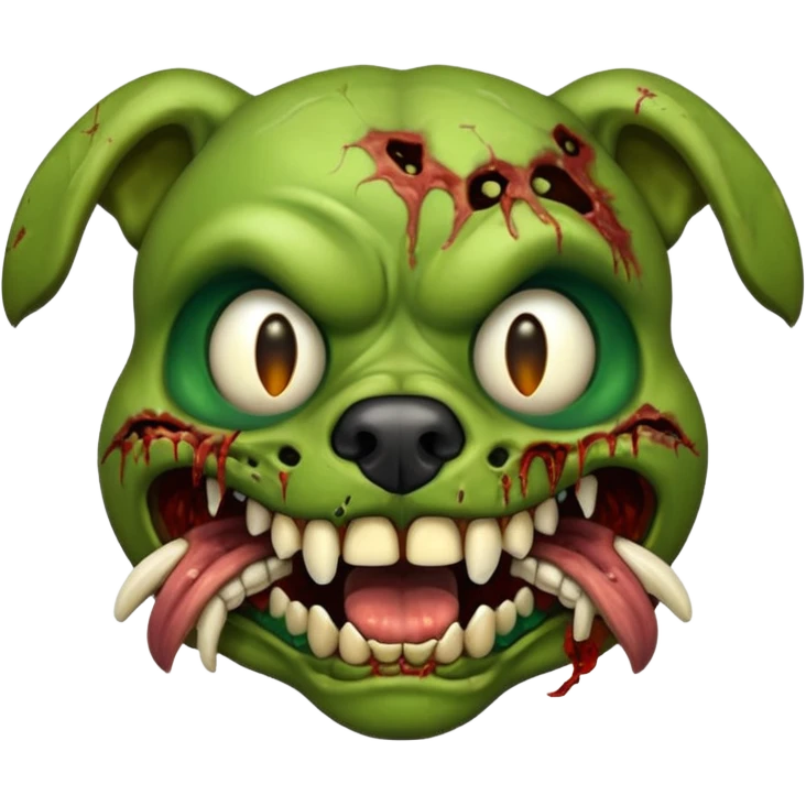 Zombie dog face emoji