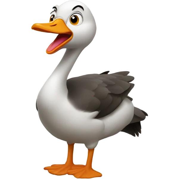 Crazy loco goose emoji