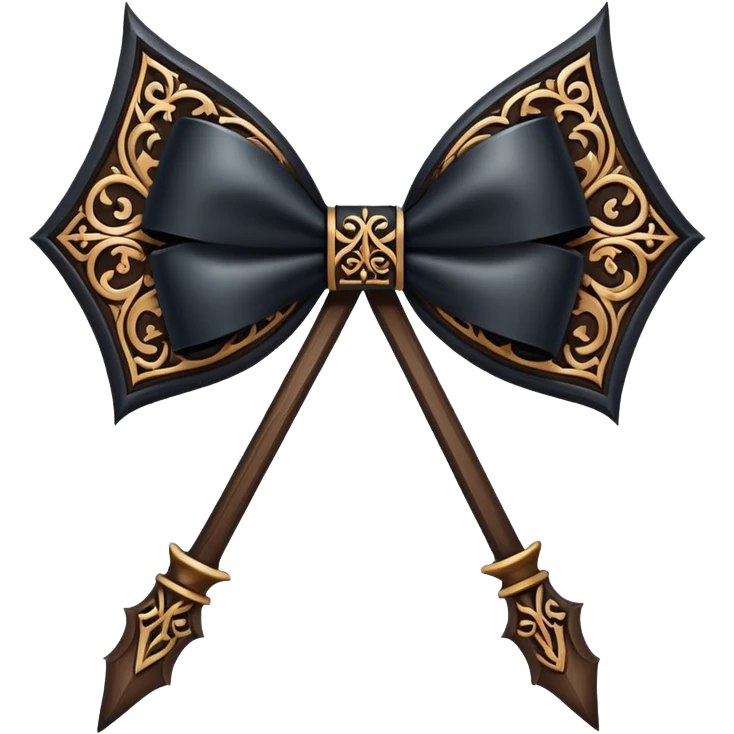 Gothic bow emoji