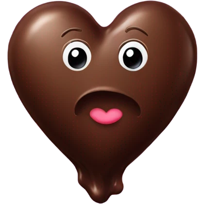 one heart shaped chocolate truffle emoji