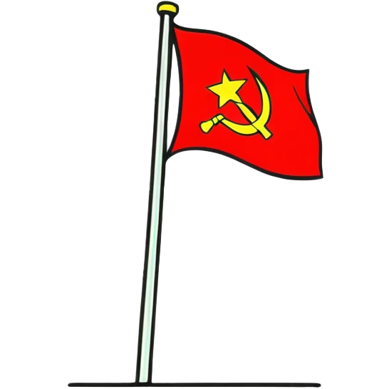 Red communist flag waving emoji