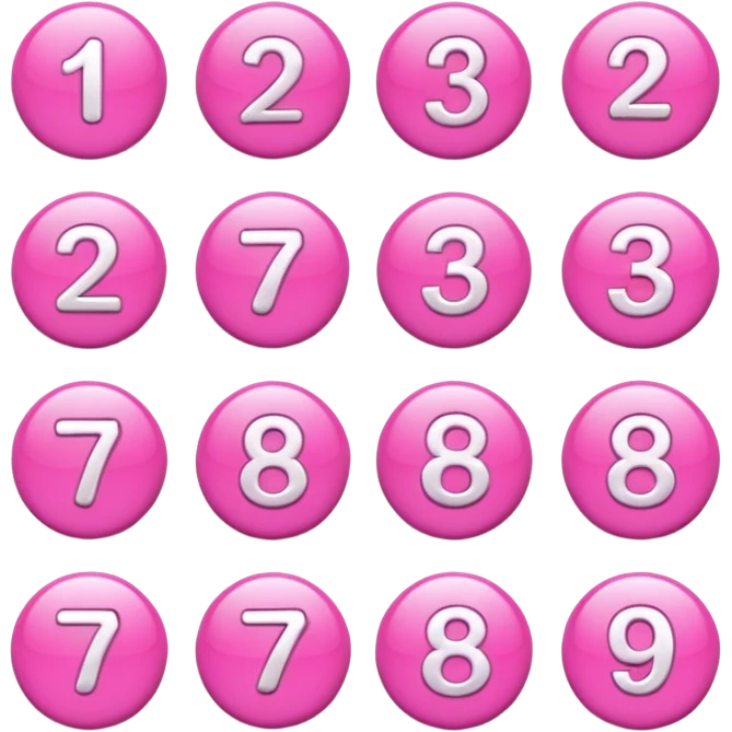 pink numbers emoji