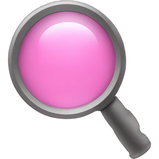 pink + magnifier emoji