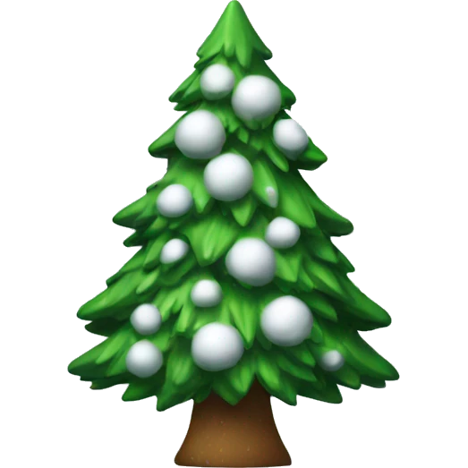 Christmas tree with snow on it  emoji