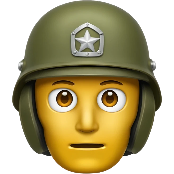 military helmet front view emoji