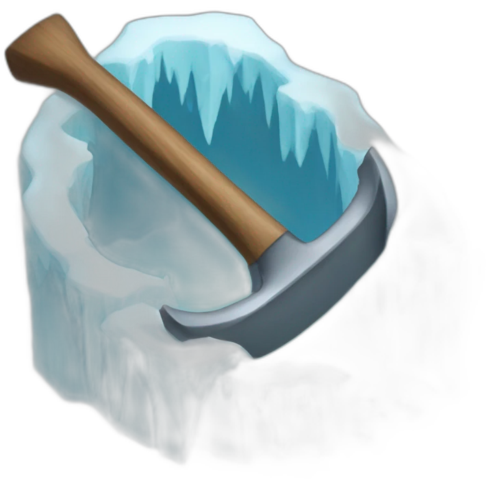 Ice hicking pickaxe emoji
