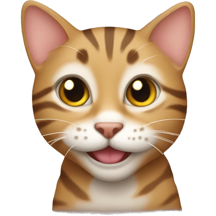 tabby cat smiling emoji