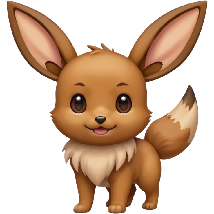 Eevee de Pokémon sacando la lengua, estilo emoji divertido emoji