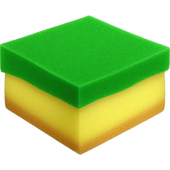 green flat square dish sponge emoji