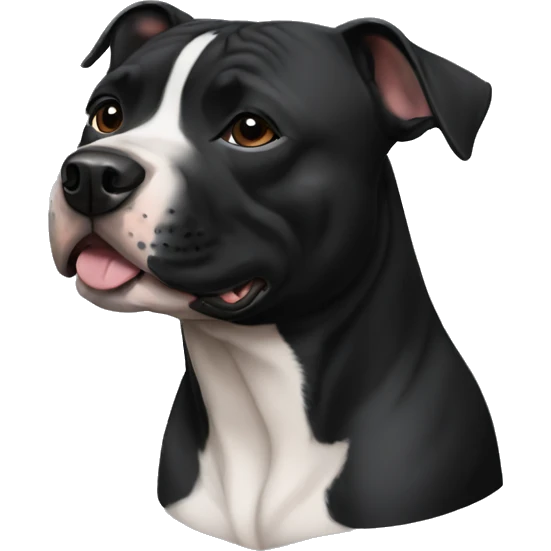 staffordshire bull terrier all black emoji