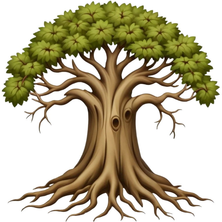 a tree with long roots emoji