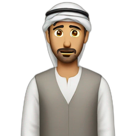 Arab man confused emoji