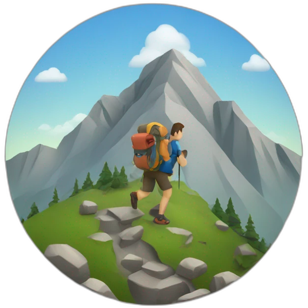 Mountain hiking emoji
