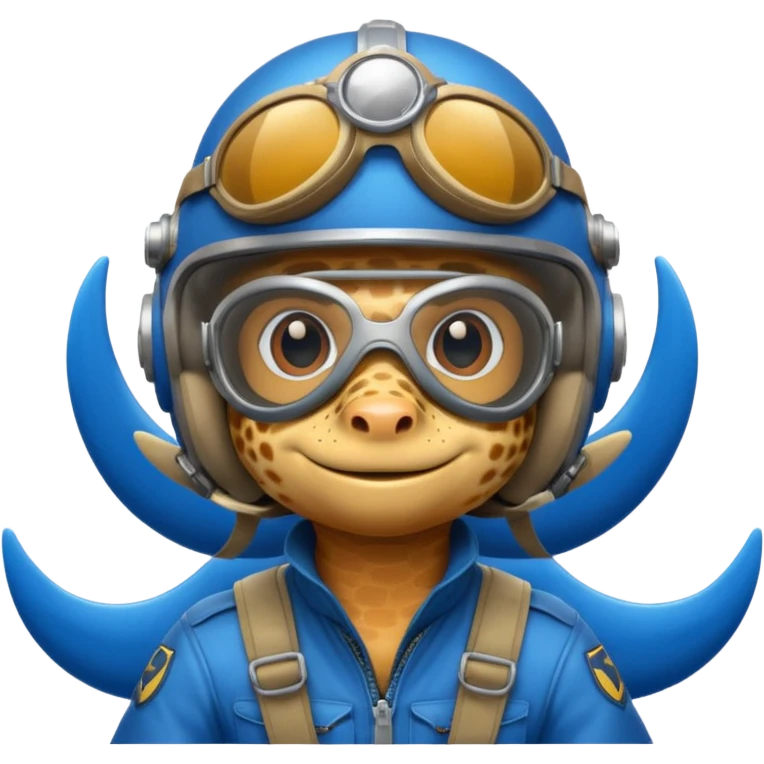 gecko pilot riding blue plane emoji