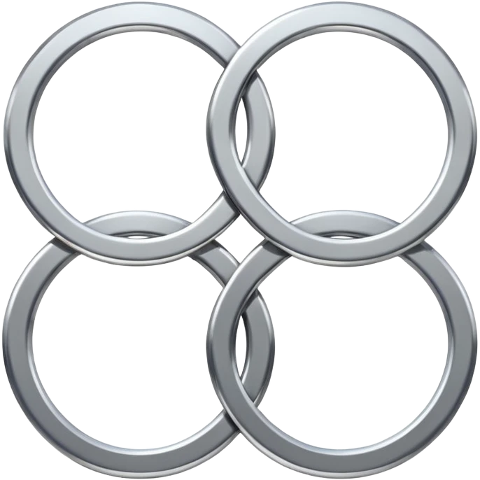 4 circles that looks like audi logo emoji