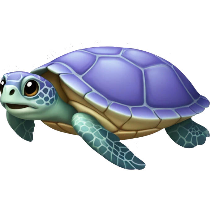 Lavender sea turtle emoji
