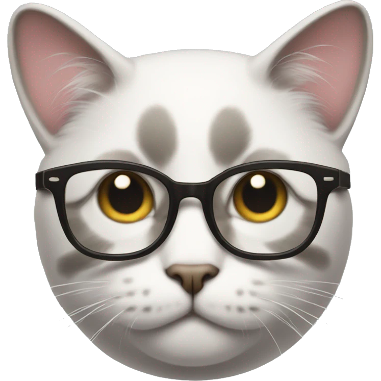 Cat with big glasses emoji