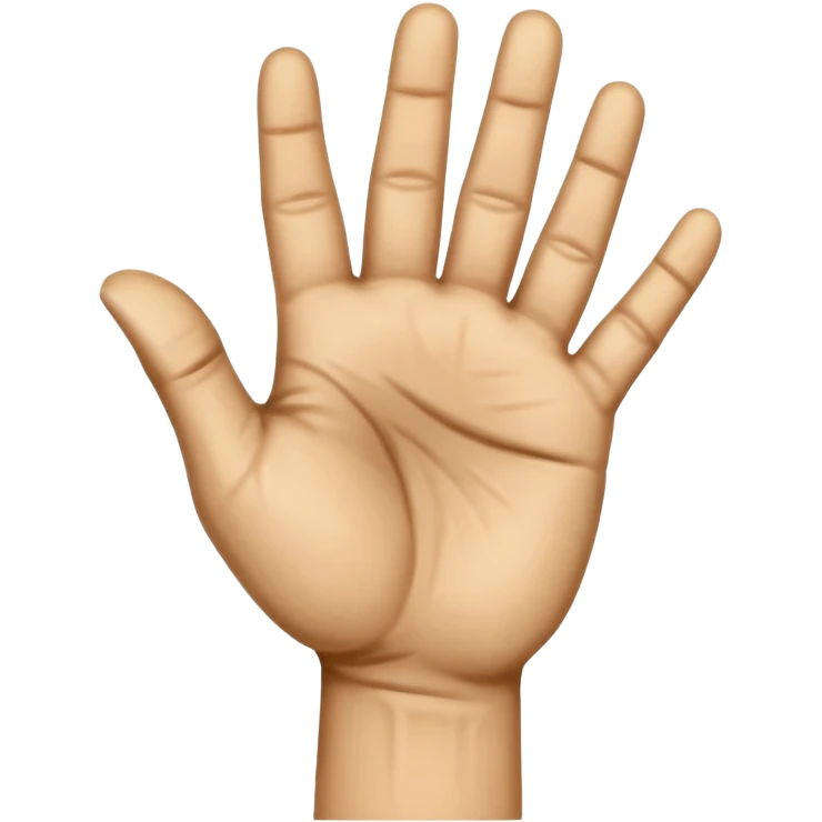 a human right hand emoji giving the "Scram" (Get out of here!) sign with palm facing the viewer, fingers clenched touching the palm, and the thumb extended out to the right side. This emoji can also be used to signify thumbing a ride (hitchhiking). emoji