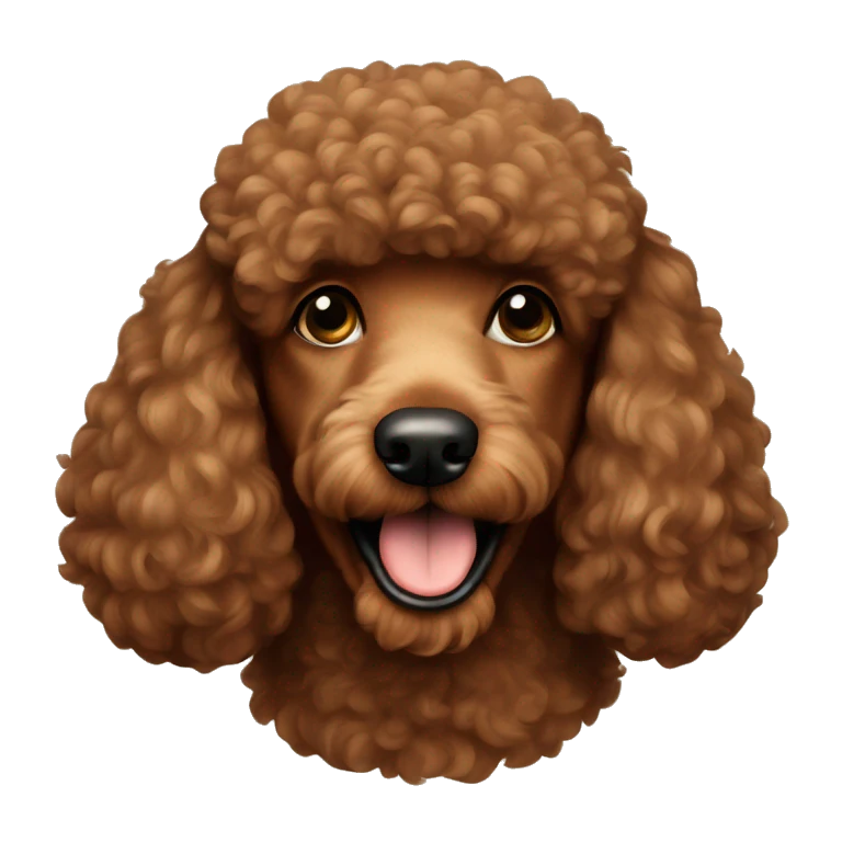 Brown poodle emoji