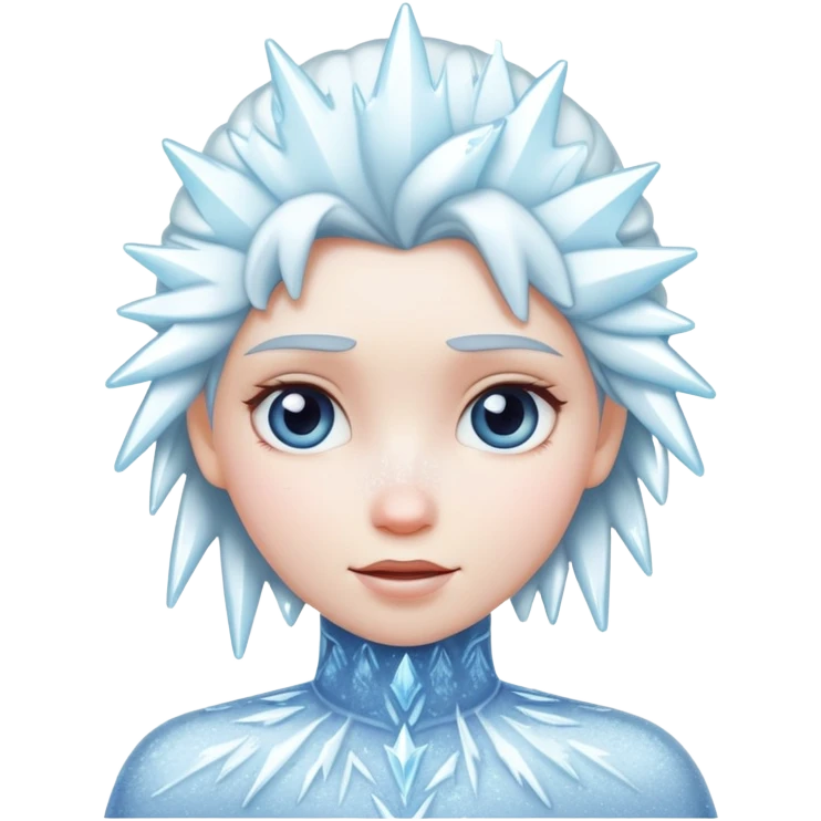 frozen person with ice crystals emoji