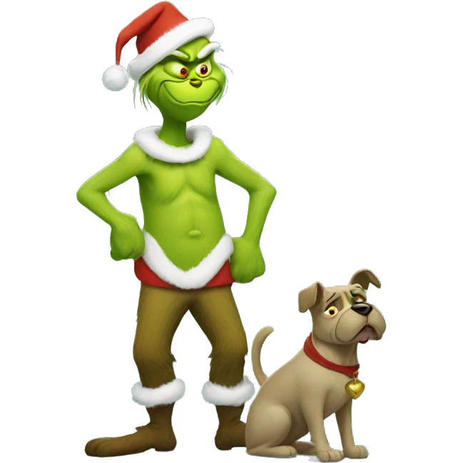 grinch w his dog emoji