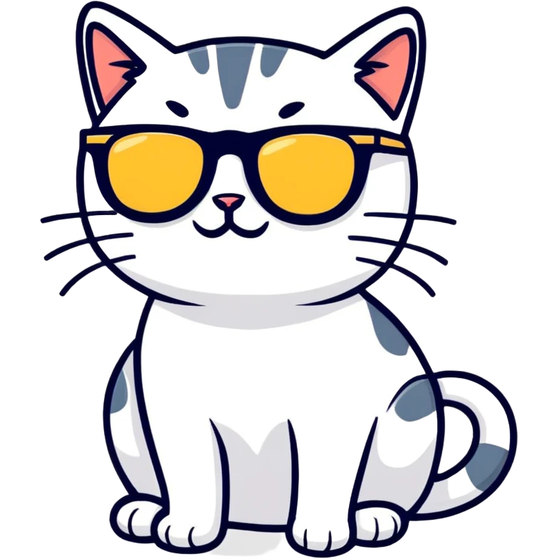 Cat with sunglasses emoji