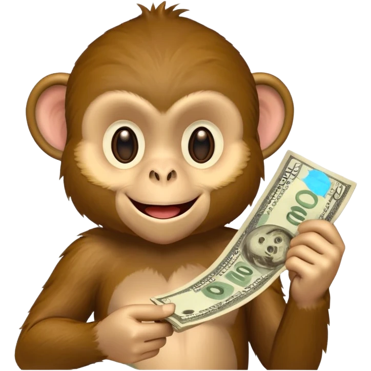 monkey with money  emoji