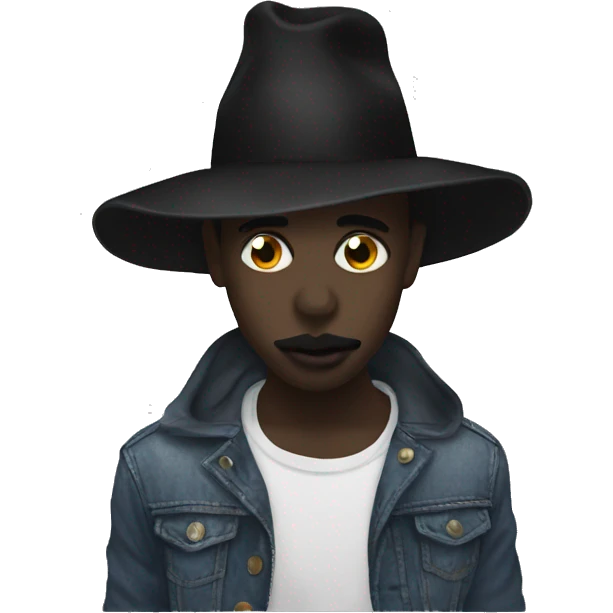 Black lips emoji