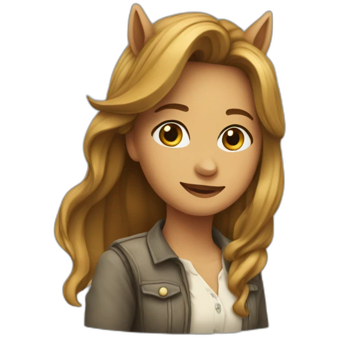 Une fille sur Un cheval  emoji