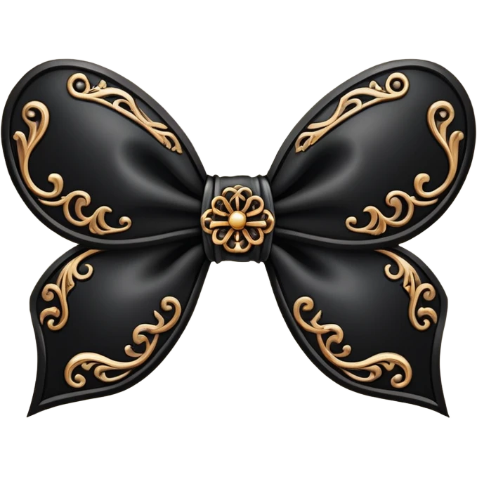 Gothic bow emoji