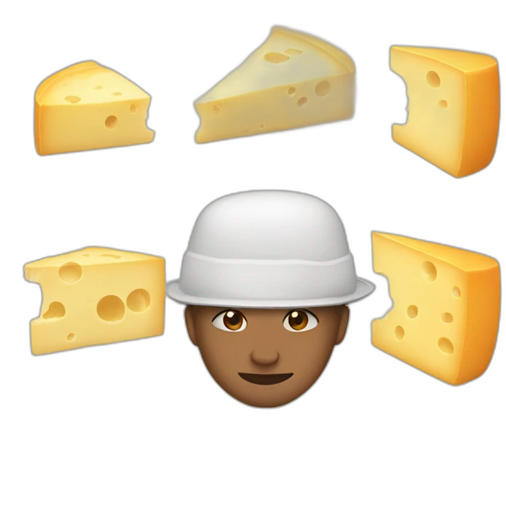 Man with a cheese hat emoji
