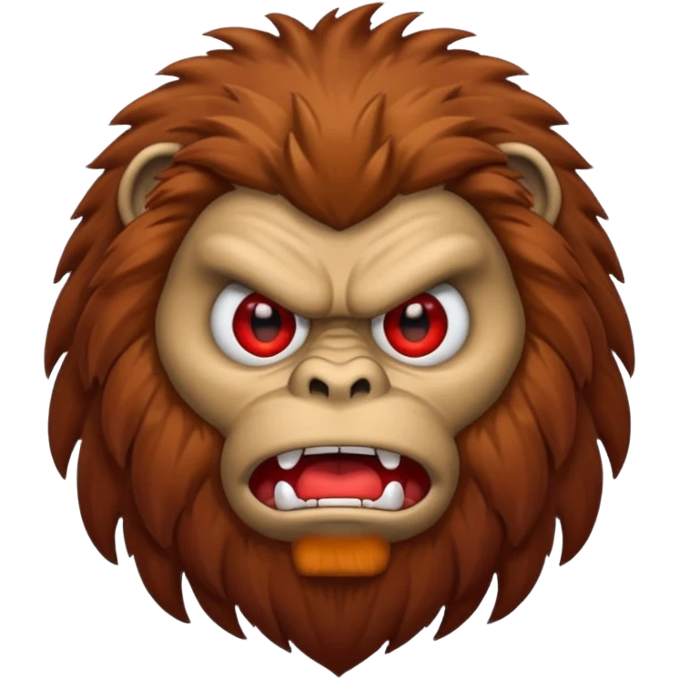Create a scary emoji of Bigfoot emoji