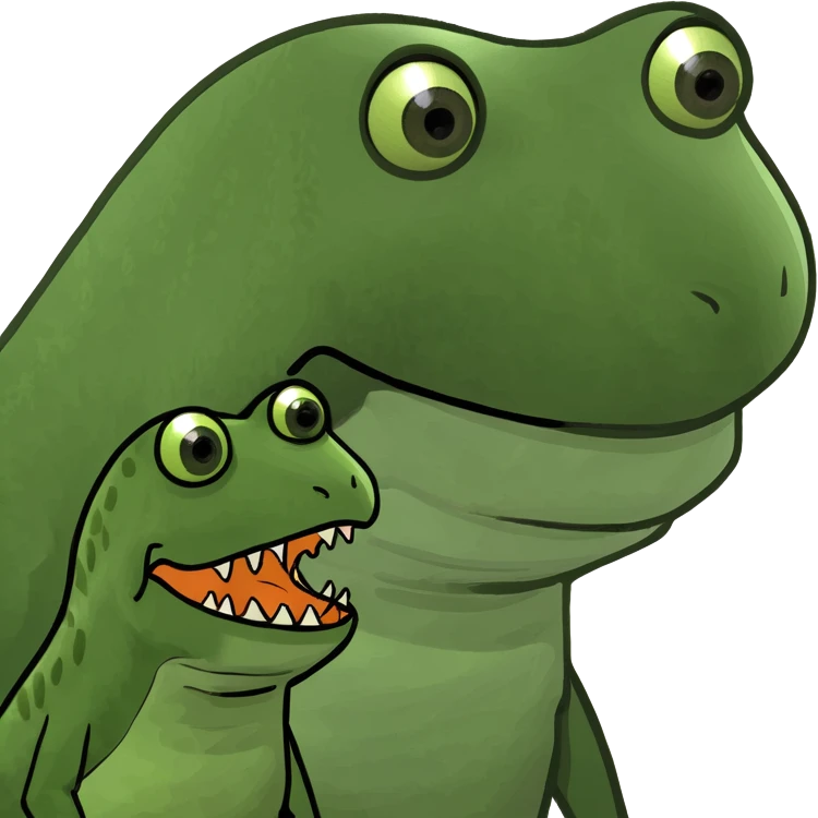 Frog with a Dinosaur  emoji