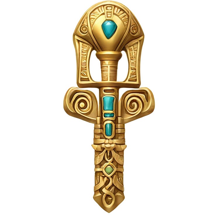egypt Gold Sceptre Icon emoji