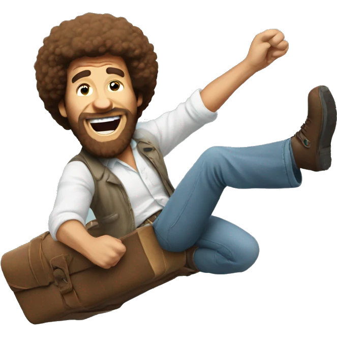 bob ross flying emoji