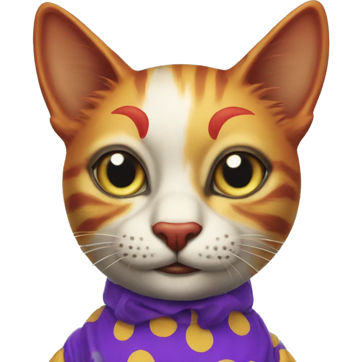 clown pocker cat emoji