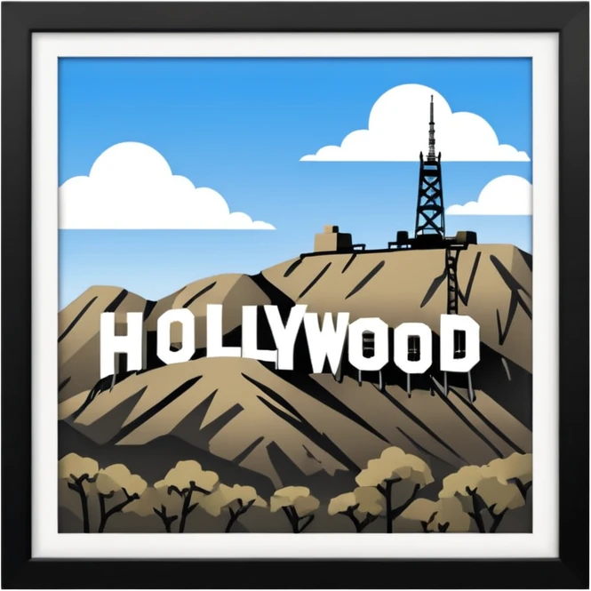 hollywood sign emoji