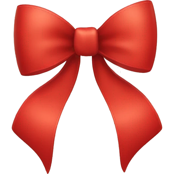 Red bow wide tails emoji