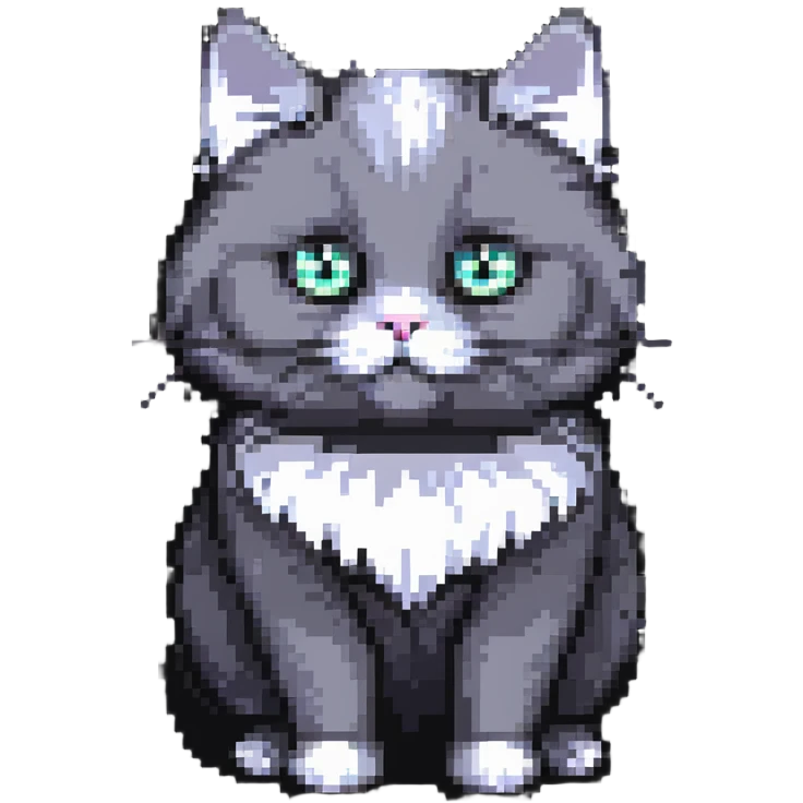 fluffy cat with big eyes emoji