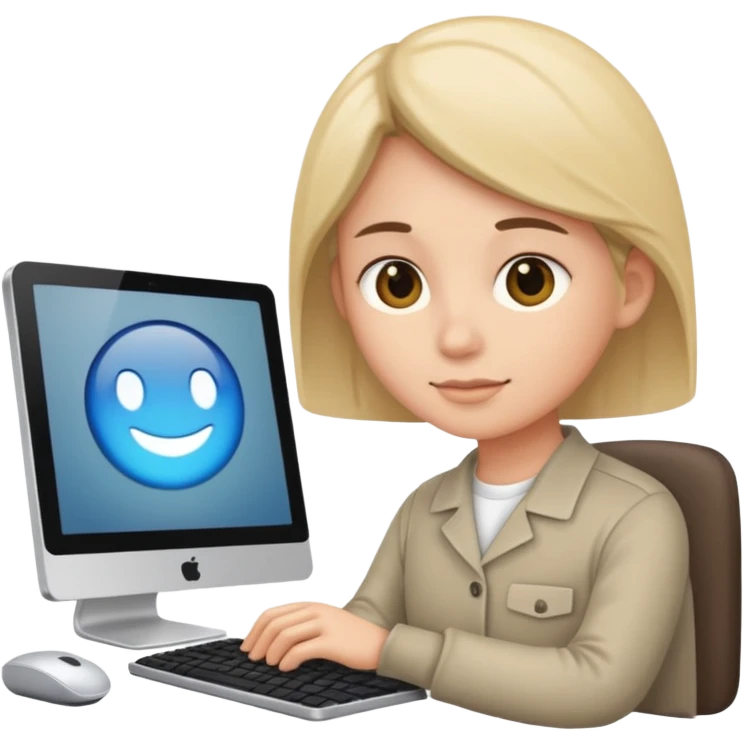 trabajando en la computadora emoji