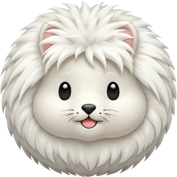 white fur ball emoji