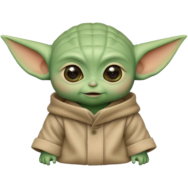 Head of baby Yoda emoji