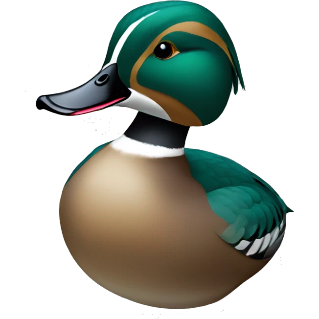 Male green wing teal duck emoji