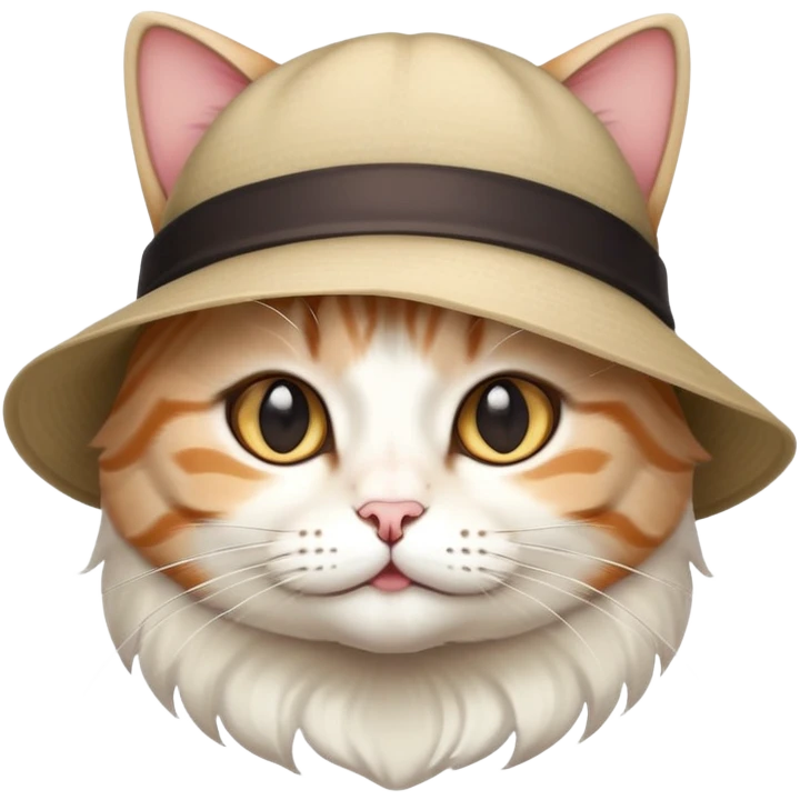 Cat in hat anime style emoji
