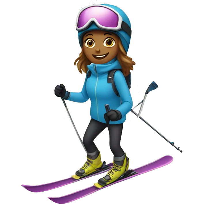 Girl skiing emoji